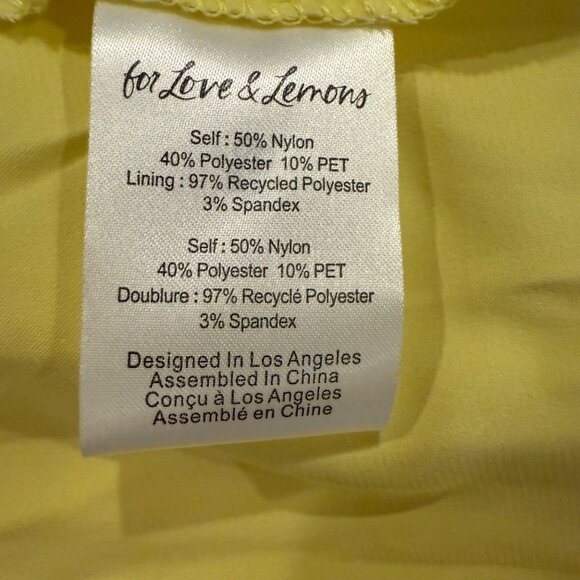 For Love and Lemons Emma Floral Sheer Maxi Dress Yellow Size Small NWT - Picture 7 of 8
